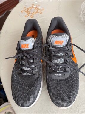 Nike Men’s Black & Orange Lunarglide Athletic Shoes